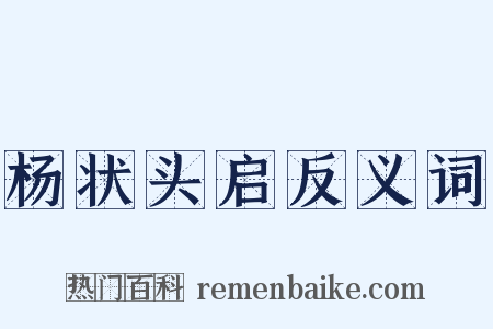 杨状头启反义词是什么意思的图片